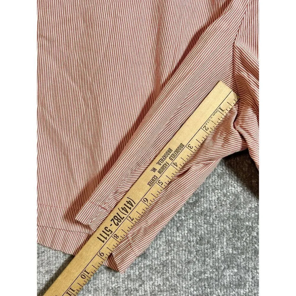 Banana Republic Aiden‎ Chino Shorts Mens Size 40 Pink-Red White Striped Pockets